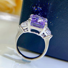 [SNIFFLER] Purple Sunset -- 925 Sterling Silver High Carbon Diamond Ring