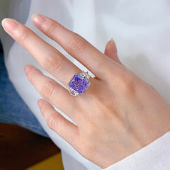 [SNIFFLER] Purple Sunset -- 925 Sterling Silver High Carbon Diamond Ring