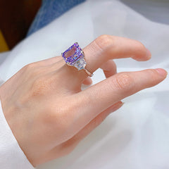 [SNIFFLER] Purple Sunset -- 925 Sterling Silver High Carbon Diamond Ring