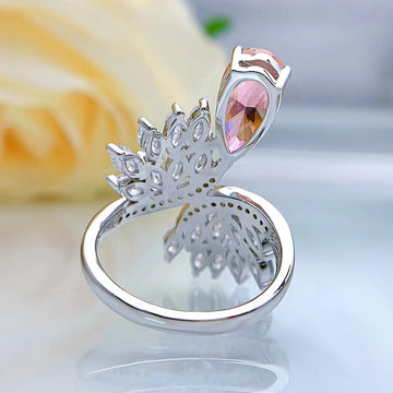 [SNIFFLER] Angel Wings -- 925 Sterling Silver High Carbon Diamond Ring