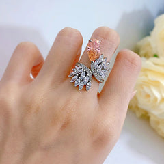 [SNIFFLER] Angel Wings -- 925 Sterling Silver High Carbon Diamond Ring