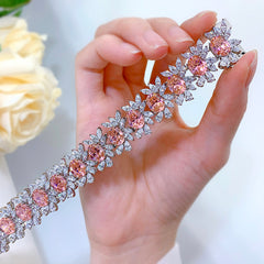 [SNIFFLER]Wreath -- 925 Sterling Silver Zircon  Bracelet