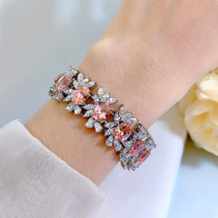 [SNIFFLER]Wreath -- 925 Sterling Silver Zircon  Bracelet