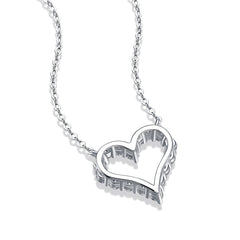 [SNIFFLER]Pure Heart -- 925 Sterling Silver Moissanite  Necklace