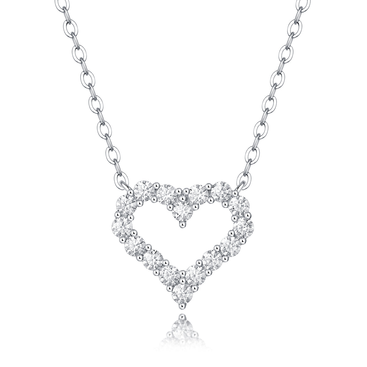 [SNIFFLER]Pure Heart -- 925 Sterling Silver Moissanite  Necklace