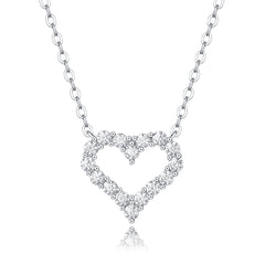 [SNIFFLER]Pure Heart -- 925 Sterling Silver Moissanite  Necklace